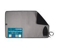 Encasa XO Tapis de Repassage, Support Antidérapant 120x70 cm | Gris, 100% Coton | Repose-Fer Silicone | Protection Thermique | Nappe de Repassage | Pliable
