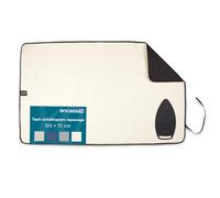 Encasa XO Tapis de Repassage, Support Antidérapant 120x70 cm | Naturel, 100% Coton | Repose-Fer Silicone | Protection Thermique | Nappe de Repassage | Pliable