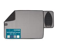 Encasa XO Tapis de Repassage, Support Antidérapant 70x50 cm | Gris, 100% Coton | Repose-Fer Silicone | Protection Thermique | Nappe de Repassage | Pliable