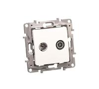 Encastrable en titane pour TV/FM/SAT avec connexions robustes, design moderne et installation facile, idéal pour les espaces élégants