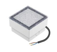 ledscom.de Lampe LED encastrée dans le sol pour pavés CUS pour l'extérieur, IP67, carrée, 10 x 10cm, blanc chaud