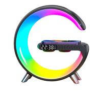 Enceinte Bluetooth Réveil Lumière Chargeur Sans Fil Multifonction Noir YONIS