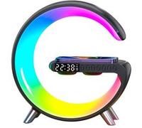 Enceinte Bluetooth Réveil Lumière Chargeur Sans Fil Multifonction Noir YONIS Noir G