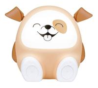 Bigben Enceinte Bluetooth Enfant et Veilleuse Musicale Max Le Chien - Audio sans Fil BT 5.3, Lecture USB MP3, Minuterie Sommeil, Lumière Réglable, Commandes Tactiles Ludiques. Hi Buddies! - BTKIDSDOG