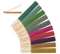 Encens Baton 240, Naturel, avec Porte Encens Baton, Encens Sauge Blanche, Citronnelle, Lavande, The Jasmin,Lait, Bois De Santal, Menthe, Sang De Dragon, Rose
