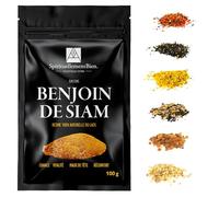 Encens Benjoin de Siam résine 100% Naturel et Authentique en Grain 100 GR pour Fumigation Brule Parfum ou Encensoir Chance - Vitalité - Reconfort - Alternative Encens Baton-Cone