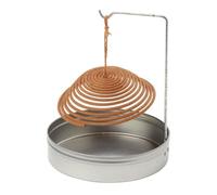 Encens Citronnelle Anti Moustique en Spirale avec son Support Inox et Boîte Métallique pour Extérieur Jardin Terrasse - Pack de 3