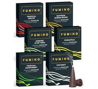 Encens Cone Refoulement Naturels Fumino Faits Maison Lot d’encens Goûts Tropicaux de 6 boîtes de 90 Cônes Backflow Masala Agarbatti Joss pour la Relaxation et la Méditation, Décoration Intérieure