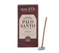 Encens et accessoires - Terre d'Oc : Coffret 25 bâtons d’encens Palo Santo du Pérou et support en pierre terre d'Oc