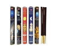 Encens - HEM - Bouquet 'Voie Lactée' - Lot de 100 bâtons - 5 parfums variés - Résines naturelles