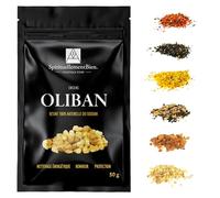 Encens Oliban résine 100% Naturel et Authentique en Grain 50gr pour Fumigation Brule Parfum ou Encensoir Nettoyage énergétique - Bonheur - Protection - Alternative Encens Baton-Cone
