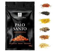 Encens Parfumés aux huiles essentielles Naturelles Palo Santo résine parfumées & Authentique en Grain 100 GR pour Fumigation Brule Parfum ou Encensoir Protection des Lieux, Purification