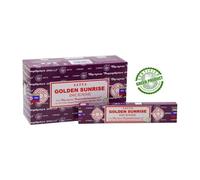 Encens Satya Golden Sunrise - boîte de 15 grammes (environ 12 bâtonnets)