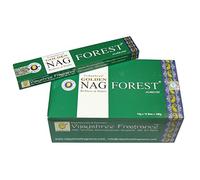 Encens Vijayshree Golden Nag Forest 12 boîtes Parfum Forêt Bâtonnets d'encens indiens
