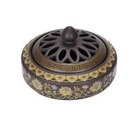 Encensoir Brûleur d'encens Bouddhiste Temple Porte-encens Cône Brûleur en Céramique Support Encens Vintage Four Censer pour Encenser Baton Bobine Encens Décor Maison Bureau Cadeau d'anniversaire Noël