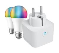 Enchufe Inteligente Muvit iO Pack Smart + 2 Bombillas RGB E27 10W