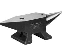 Enclume à corne unique, enclume en acier moulé de 22 lb, enclume à corne ronde robuste et très dure pour forgeron, grand plan de travail et base stable, avec trou rond et carré, outil de métallurgie p
