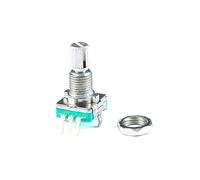 Encodeur rotatif EC11 w à 20 positions, 360 degrés, bouton-poussoir, poignée à 5 broches, longue de 15MM, avec interrupteur à bouton-poussoir intégré, 5 pièces Accessoires pour interrupteurs industrie