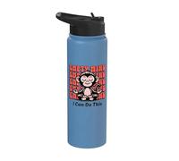 Encouragement au singe en méditation, yoga débutant Stainless Steel Insulated Water Bottle