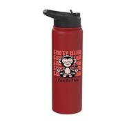 Encouragement au singe en méditation, yoga débutant Stainless Steel Insulated Water Bottle