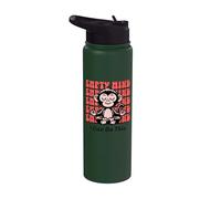 Encouragement au singe en méditation, yoga débutant Stainless Steel Insulated Water Bottle