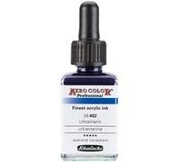 Schmincke - AERO COLOR® Professional, Ultramarine, 28 ml, 28 402 023, peinture acrylique ultra fluide et hautement pigmentée pour peinture acrylique, aérographe, techniques mixtes