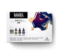 Encre Acrylique - Liquitex - Kit De Pouring - Couleurs Profondes - 3x30ml + Médium De Lissage