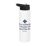 Encre bleu marine I Am Not Afraid I Was Born To Do This Joan of Arc Stainless Steel Insulated Water Bottle