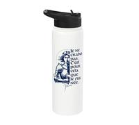 Encre bleu marine I Am Not Afraid I Was Born To Do This Joan of Arc Stainless Steel Insulated Water Bottle