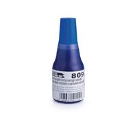 Encre COLOP à séchage rapide (809) | 25 ml | Bleu | pour surfaces absorbantes et non poreuses | Flacon avec bec verseur | Convient aux plaques de texte en caoutchouc pour imprimantes laser