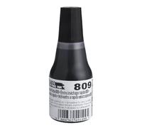 Encre COLOP à séchage rapide (809) | 25 ml | Noir | pour surfaces absorbantes et non poreuses | Flacon avec bec verseur | Convient aux plaques de texte en caoutchouc pour imprimantes laser