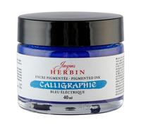 Encre De Calligraphie Pigmentée - Bleu Électrique - Jacques Herbin - Flacon 40ml
