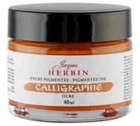 Encre de calligraphie pigmentée - Ocre - Jacques Herbin - Flacon 40ml