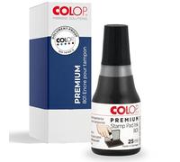 Encre de recharge COLOP 801 | Noir | 25 ml | Indélébile | Encre à base d'eau | pour tampons en feutre et en mousse | Testée dermatologiquement | buse d'application incluse