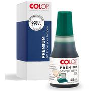 Encre de recharge COLOP 801 | Vert | 25 ml | Indélébile | Encre à base d'eau | pour tampons en feutre et en mousse | Encre indélébile et certifiée ISO | buse d'application incluse