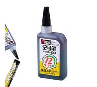 Encre De Recharge Pour Marqueur Permanent | Recharge De Marqueur Liquide, 72 Heures De Recharge De Couleur, Encre De Marqueur Permanente - Accessoires De Marqueurs Multicolores À Base D'huile, Fournit