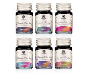 Encre de remplissage avec effet nacré, 6 flacons de 10 ml, coffret de 2