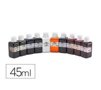 Encre pebeo colorex aquarelle forte concentration vivacite coloris assortis boite 10 flacons 45ml