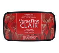 Encre pigmentée pour tampons - TSUKINEKO - Versafine Clair - Rouge Tulipe - Séchage rapide - Résistante à l'eau