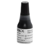 Encre tampon COLOP Flash EOS | Noir | Recharge 25 ml | Recharge d'encre à base d'huile, indélébile sur documents. Flacon avec embout de précision pour tampons Flash EOS.