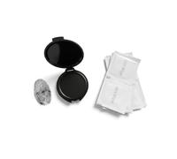 Encreur pour Empreintes Digitales - Encre Noire Sèche Rapidement et Effaçable - Kit Complet avec 10 Lingettes - Idéal pour l'Authentification des Documents et l'Identification