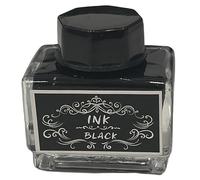 Encreur pour stylo plume 15 ml Encre noire dans un flacon en verre vintage 51CH002