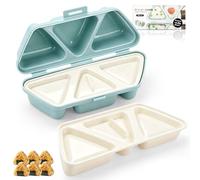 Encuryna Lot de moules à onigiri 6 en 1 - Grand moule à sushi triangulaire - Anti-adhésif - Sans BPA - Facile à nettoyer - Moule à boules de riz pour onigiri sushis
