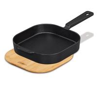 Enders® #8772 Poêle à frire en fonte M, bord haut, répartition uniforme de la chaleur et stockage, utilisable sur le barbecue, réchaud de camping, plaque de cuisson ou feu ouvert, avec