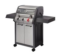 ENDERS - Barbecue Monroe Pro X3S Turbo - 3 brûleurs dont 1 Turbo Zone - 2 tablettes - Couvercle avec fenêtre - 11,2 kW