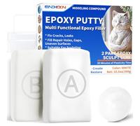 Endhokn Mastic Epoxy, 300g Blanc Mastic Epoxy bi Composant | Réparer Fuites, Fissures Remplir Les Trous, Pate Sculpt Pour Métal, Céramique, Plastique, Bois, Carrelage
