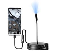 Endoscope 720P avec 6 LED réglables, cordon souple de 2 mètres | Caméra endoscopique avec lumière LED réglable, caméras serpent étanches pour téléphone portable