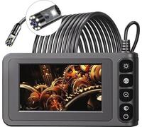 Endoscope à double lentille avec caméra d'inspection HD - écran LCD 4,3 pouces, étanche IP67, éclairage à 8 LED