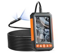 Endoscope à Double Objectif-VEVOR-Caméra Endoscopique avec 8+1 Lumières LED-Zoom 4X-pour Inspection Automobile, Plomberie