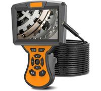 Endoscope avec caméra, moniteur couleur de 4,3 pouces, appareil photo de 17 mm, angle de vision large de 145°, caméra endoscopique industrielle pour drainage des égouts, orange, 2 m